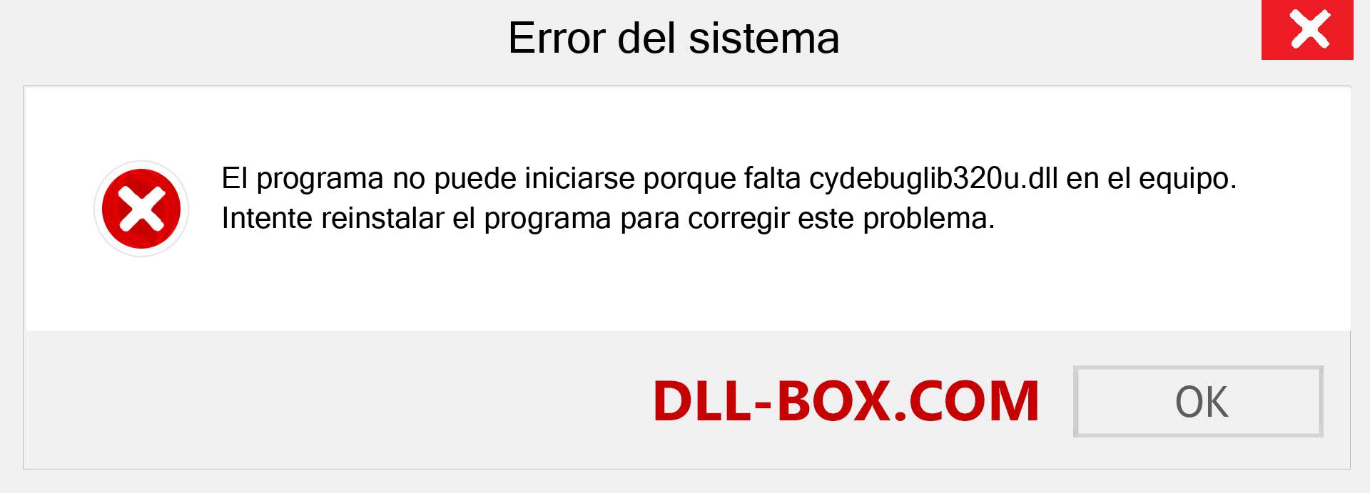 ¿Falta el archivo cydebuglib320u.dll ?. Descargar para Windows 7, 8, 10 - Corregir cydebuglib320u dll Missing Error en Windows, fotos, imágenes